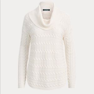 Lauren Ralph Lauren Cable-Knit Funnelneck Sweater